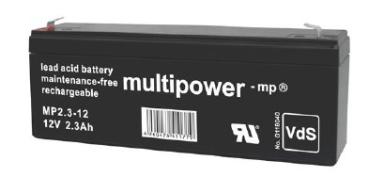 multipower AGM Bleiakkumulator MP2.3-12 12V 2.3Ah mit VdS